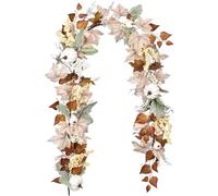 Autumn Flower Wreath, Versatile Display, 180cm, Maple Leaf Garland, Pumpkin Halloween Garland With Berries, Reusable Seasonal Accent, For For Spooky Halloween Parties Or Cozy Thanksgiving Gatherings