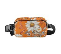 Autumn Flowers Sunflowers Orange Cute Fanny Pack Waist Bag for Women Men Teenagers Mini Crossbody Bag Anti Theft Waist Pack with Adjustable Strap for Travel Shopping Running, Autumn Flowers, One Size