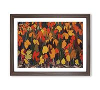 Autumn Foliage By Tom Thomson Classic Painting Framed Print | A3 Walnut Framed Wall Art | Ready to Hang | Classic Floral Picture | Living Room Bedroom Lounge Office