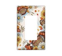 Autumn Football and Pumpkins Theme Single Rocker Light Switch Cover