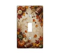 Autumn Football Harvest Decor Pumpkins Toggle Switch Plate