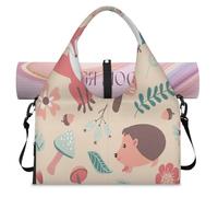 Autumn Forest Animal Sports Duffel Bag for Women Men Cute Animal Weekend Overnight Bag with Shoe Compartment Shoulder Tote Luggage Bag for Yoga Gym Travel