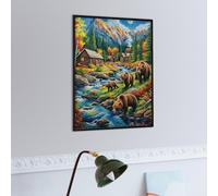Autumn Forest Brown Bear 300 Piece Jigsaw Puzzle for Adults Animals Plants Winter Evening Activity Cozy Relaxation Detailed Artwork Ideal Housewarming Gift 300 PCS