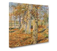 Autumn Forest by Kuroda Seiki Canvas Print | Gallery Wrapped 30mm Frame Wall Art | 20x20 inches | Ready to Hang | Modern Landscape Picture | Living Room Bedroom Lounge Office