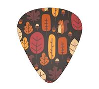 Autumn Forest Cute Squirrel Unique Guitar Gift Guitar Picks For Bass Electric Acoustic Guitars (12 Count)