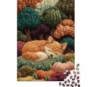 Autumn Forest Embroidery Jigsaw Puzzles Puzzle for Adults Kids. 1000 Pieces Great Gifts Challenge Toy Educational Game Home Decoration for Educational Games Gifts 38x26cm/1000pcs