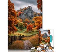 Autumn Forest Jigsaw Puzzles for Adults 1000 Piece Puzzle,Family Game Stress Reliever Difficult Challenge Artists Collection,Fine Art 38x26cm
