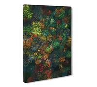 Autumn Forest New Hampshire Canvas Print | Gallery Wrapped 30mm Frame Wall Art | 30x20 inches | Ready to Hang | Abstract Landscape Picture | Living Room Bedroom Lounge Office