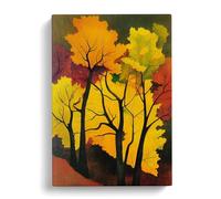Autumn Forest Painting Vol.1 Canvas Print | Gallery Wrapped 30mm Frame Wall Art | 30x20 inches | Ready to Hang | Modern Landscape Picture | Living Room Bedroom Lounge Office