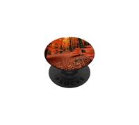 Autumn Forest Path Orange Maple Woodland Landscape Artwork PopSockets Adhesive PopGrip