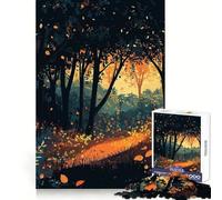 Autumn Forest Path Puzzles for Teenagers 1000 Piece Sharp Memory Leisure Pleasure Neat Edges Winter Gift (38x52cm)