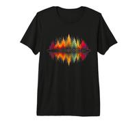 Autumn Forest Reflection Colorful Lake Nature Art Premium T-Shirt