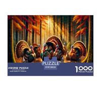 Autumn Forest Turkeys Sturdy Paper Material Great Brain Teaser, Suitable for Home Relaxation And Personal Hobby Time 38x26cm/1000pcs