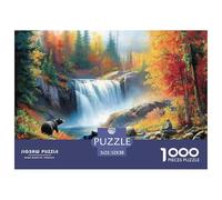 Autumn Forest Waterfall Thick Cardboard Pieces Excellent for Training Memory, Concentration And Logical Thought Process 52x38cm/1000pcs