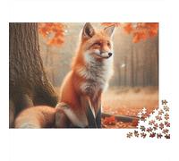 Autumn Fox 1000 Piece Jigsaw Puzzle Paper for Adults Forest Scene Jigsaw Puzzle for Family Home Decoration Gift 70x50cm/1000pcs