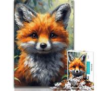 Autumn Fox Adult Jigsaws 1000 Pieces Difficult,Learning Educational Toys Family Games Gifts for Friends And Family (38x26cm)