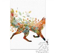 Autumn Fox Art Print Jigsaw Puzzles Puzzles for Adults Kids. 1000 Piece Great Gifts Challenge Toy Educational Game Home Decoration for Educational Games Gifts 70x50cm/1000pcs
