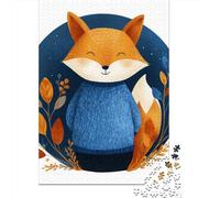 Autumn Fox Illustration-3 1000-Piece Puzzle for Adults, 70x50cm/1000pcs, Smooth White Card with Reduced Dust; Shared Family Time Around The Table