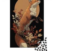 Autumn Fox Illustration Jigsaw Puzzles Puzzles for Adults Kids. 1000 Piece Impossible Challenge Toy Educational Games Home Decoration for Educational Games Gifts 38x26cm/1000pcs