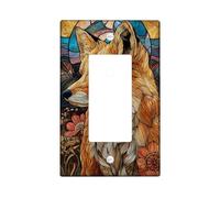 Autumn Fox Light Switch Cover Plates/Outlet Covers, Orange Woodland Animal Design for Home Decor, Plastic Wall Plates, Standard Size Single Rocker