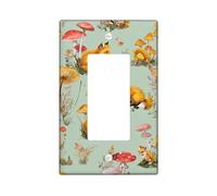 Autumn Fox Light Switch Cover Plates/Outlet Covers, Sage Green Woodland Creatures for Home Decor, Thermoplastic Wall Plates, Standard Size Single Rocker