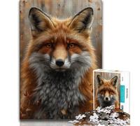 Autumn Fox Puzzles 1000 Pieces for Teenagers,Pattern Assembly Fun at Home Activities,Birthday Present,Travel Gifts (38x26cm)