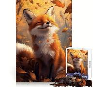 Autumn Fox Serenity Jigsaws 1000 Pieces for Teenagers Creative Think Easy Enjoyment Exact Edges Xmas Present (50x75cm)