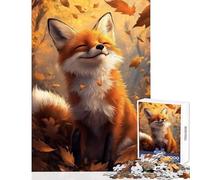 Autumn Fox Serenity Jigsaws 1000 Pieces for Teenagers Stimulate Active Brain And Mind Gentle Relaxing Fun Activity (38X52cm)