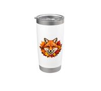 Autumn Fox with Fall Leaves Stainless Steel Insulated Tumbler