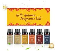 Autumn Fragrance Scents For Candle Production, 6 Pieces Fragrance Composition - Set With Autumn Aromatherapy Oils For Winter Christmas Halloween At Home Soap