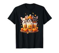 Autumn French Bulldog Trio Pumpkin Spice Halloween Frenchie T-Shirt