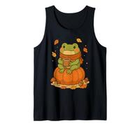 Autumn Frog with Pumpkin Drink Tank Top
