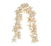 Autumn Front Door Garlands - Maple Leaves Garland | 5.5ft White Artificial Pumpkin Wreath Garland Holder Festive White Artificial Pumpkins Garland Decoration