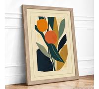 Autumn Fruit & Foliage Botanical Framed Wall Art Print A2 (59.4×42cm) Oak, Wall Decor for Living Room, Bedroom, Office & Home, Ready to Hang, Art Gift