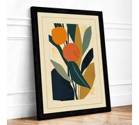Autumn Fruit & Foliage Botanical Framed Wall Art Print A3 (42×29.7cm) Black, Wall Decor for Living Room, Bedroom, Office & Home, Ready to Hang, Art Gift