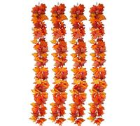 Autumn Garland - 4 Pieces Autumn Fall Garland for Front Door | Harvest Vintage Seasonal Ornament for Balcony Back Wall Garden Entryway Porch Doorway Window Patio Lawn Door Outside