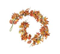 Autumn Garland,5.9ft Artificial Home Decor | Pumpkin Leaves Fall Garland Outdoor Decor - for Halloween Autumn Home Outdoor Mantle Front Door Patio Porch Garden Yard Bedroom