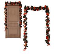 Autumn Garland - Pack of 2 Realistic Maple Leaf Vine | 5.7 Foot Hanging Rattan Wreath | Wedding Decoration Outdoor Door Frame Christmas Table Tops Seasonal Home Decor Artificial Blue