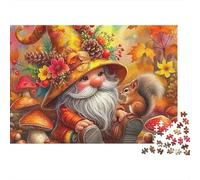 Autumn Gnome 1000 Piece Jigsaw Puzzle For Adults Challenging Game Stress Relief Puzzle Exercise The Memory of The Brain for The Whole for Women, Gifts for Men 1000pcs (75x50cm)