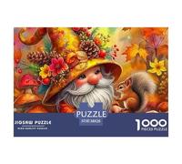 Autumn Gnome 1000 Pieces Jigsaw Puzzles For Adults Educational Games Stress Relieving Entertainment Exercise The Memory of The Brain for The Whole for Women, Gifts for Men 38x26cm/1000p