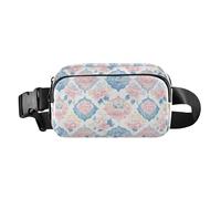 Autumn Gnomes Yellow Leaves Berries Vintage Large Capacity Fanny Waist Pack with Adjustable Strap for Workout Running, Seamless Asian Traditional Patterns, One Size