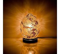 Autumn Gold MNI Mosaic Glass Egg LAMP