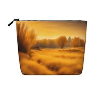 Autumn Golden Grass Landscapes Versatile Travel Toiletry Bag Makeup Bag, Perfect for Daily Use and Business Trips