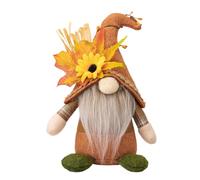 Autumn Gonk Gnomes Plush, Handmade Harvest Sunflower Maple Leaf Elf Dwarf Tomte, Fall Thanksgiving Tiered Tray Decorations for Farmhouse Holiday Home Kitchen Party Ornaments (A)