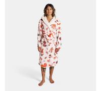 Autumn Gonk Sherpa Fleece Dressing Gown Hooded Robe OHS Beige One Size