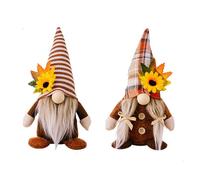 Autumn Gonks Plush Doll Decor, Thanksgiving Decor Gnomes Plush, Farmhouse Swedish Tomte Gnome Harvest Fall Gifts, Farmhouse Scandinavian Autumn Pumpkin Decor for Holiday Home Decorations (2pcs,)