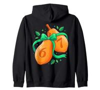 Autumn Gourd 67 Numbers Fall Season Harvest Art Zip Hoodie