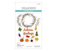 Autumn Greetings Wreath Etched Dies from The Texture & Foliage Collection by Suzanne Hue