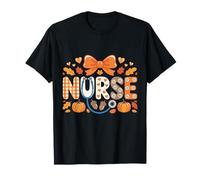 Autumn Happy Fall Yall Woman Nurse Thankful Grateful Blessed T-Shirt