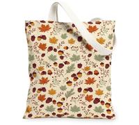 Autumn Harvest Acorn Maple Leaf Pattern Acorns Canvas Tote Bag 13x15 Inch | Maple leaf pattern, Cozy harvest theme, Earthy seasonal colors, Nature-inspired aesthetic